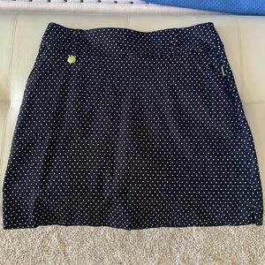 Swing control polka dot golf skort